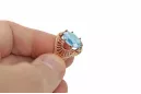 Aquamarine Original Vintage 14K Rose Gold Ring Vintage Jewlery vrc003r